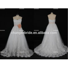A-line Cap Sleeve Beading Suzhou Perfect Cinderella Wedding Dress Made In China